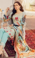 Shirt: - Digital Printed and Embroidered Lawn Dupatta: - Digital Printed and Embroidered Silk, Net, Chiffon, Organza Trouser: - Dyed with Embroidery 