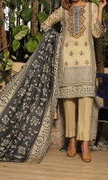 3.0 Meter Printed Lawn Shirt With Embroidered Front. 2.5 Meter Printed Lawn Dupatta . 2.5 Meter Dyed Trouser.