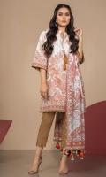 Printed Doria Lawn Dupatta Printed Doria Lawn Shirt Sleeves 3.12 Meters Dyed Cambric Trouser