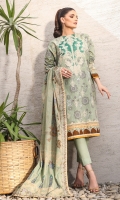 Printed Voile Dupatta Printed Lawn Shirt 3.12 Meters Dyed Cambric Trouser