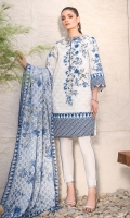 Digital jacquard net dupatta Printed lawn shirt 3.12 meters Dyed cambric trouser