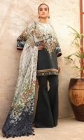 Digital jacquard net dupatta Digital lawn shirt 3.12 meters Dyed cambric trouser