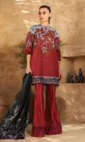 Printed voile dupatta Printed lawn shirt 3.12 meters Separate embroidered border 1 meter