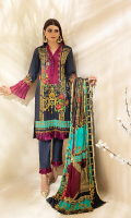 Shirt: Digital Printed Cambric Dupatta: Digital Printed Doriya Trouser: Dyed Cambric