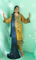 Shirt: Digital Printed Cambric Dupatta: Digital Printed Doriya Trouser: Dyed Cambric