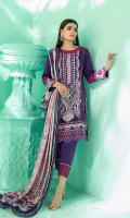 Shirt: Digital Printed Cambric Dupatta: Digital Printed Doriya Trouser: Dyed Cambric