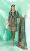 Shirt: Digital Printed Cambric Dupatta: Digital Printed Doriya Trouser: Dyed Cambric