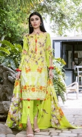 Shirt: Printed Lawn Shirt Dupatta: Printed Lawn Dupatta Trouser: Cambric Trouser