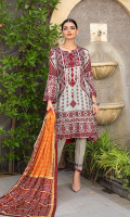 Shirt: Printed Lawn Shirt Dupatta: Printed Lawn Dupatta Trouser: Cambric Trouser