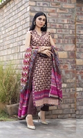 Shirt: Printed Lawn Shirt Dupatta: Printed Lawn Dupatta Trouser: Cambric Trouser