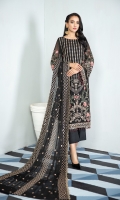 Embroidered Chiffon Front Embroidered Chiffon Back & Kali Embroidered Chiffon Sleeves Embroidered Front, Back & Sleeves Patch Embroidered Chiffon Dupatta Raw Silk Trouser