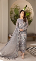 Embroidered Chiffon Front Embroidered Chiffon Back Embroidered Chiffon Sleeves Embroidered Front + Back + Sleeves Patch Embroidered Chiffon Dupatta Embroidered Dupatta Patti Dyed Raw Silk Trouser