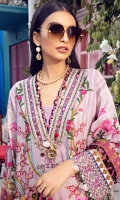 Digital Printed Lawn Shirt Embroidered Neckline Embroidered Front Daman Border Embroidered Sleeve Border Embroidered Trouser Border Cambric Cotton Trouser Digital Printed Chiffon Dupatta