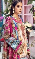 Digital Printed Lawn Shirt Embroidered Neckline Embroidered Front Daman Border 01 Embroidered Front Daman Border 02 Embroidered Sleeve Border Embroidered Trouser Motif Embroidered Trouser Border Cambric Cotton Trouser Digital Printed Chiffon Dupatta