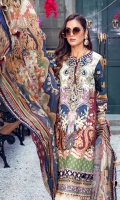 Digital Printed Lawn Shirt Embroidered Neckline Embroidered Front Daman Border Embroidered Sleeve Border Embroidered Trouser Motif Embroidered Trouser Border Cambric Cotton Trouser Digital Printed Chiffon Dupatta
