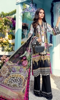 Digital Printed Lawn Shirt Embroidered Neckline Embroidered Front Daman Border Embroidered Sleeve Border Embroidered Trouser Border Cambric Cotton Trouser Digital Printed Chiffon Dupatta