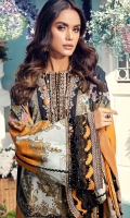 Digital Printed Lawn Shirt Embroidered Neckline Embroidered Front Daman Border Embroidered Sleeve Border Embroidered Trouser Border + Printed Patti Cambric Cotton Trouser Digital Printed Chiffon Dupatta