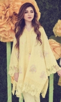 Chic, semi-formal A-line kameez embellished with lace, ruffles, and embroidery.