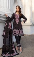 Shirt: Printed Cambric (3 meters) Dupatta: Printed Lawn Doriya (2.5 meters) Trouser: Dyed Cambric (2.5 meters)