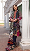 Shirt: Printed Cambric (3 meters) Dupatta: Printed Lawn Doriya (2.5 meters) Trouser: Dyed Cambric (2.5 meters)