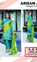 3pc embroidered lawn suit with chiffon dupatta