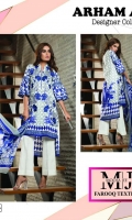 3pc embroidered lawn suit with chiffon dupatta