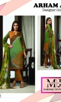 3pc embroidered lawn suit with chiffon dupatta