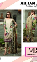 3pc embroidered lawn suit with chiffon dupatta