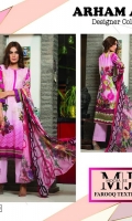 3pc embroidered lawn suit with chiffon dupatta