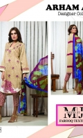 3pc embroidered lawn suit with chiffon dupatta