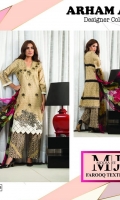 3pc embroidered lawn suit with chiffon dupatta