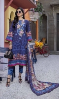 Embroidered and Digital Printed Lawn Front: 1.2yards Digital Printed Lawn Back: 1.2yards Digital Printed Lawn Sleeves: 0.62yards Embroidered Organza Daman border: 0.82 yards Embroidered Organza Sleeves laces: 2pcs Chiffon Digital Printed Dupatta: 2.5yards Premium Cotton fabric for bottom: 2.5 meters Embroidered Trouser Borders: 2pcs Shirt Length with border: 48”+ Shirt width: 30”+