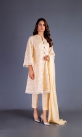 Shirt: Embroidered Swiss Lawn - 2.5 Meter Dupatta: Embroidered Chiffon - 2.5 Meter Shalwar: Plain Cambric - 2.5 Meter