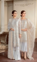 Embroidered Front  Embroidered Side Panel Embroidered Sleeves Plain Back Embroidered Sleeves Patch Embroidered Front Patch Embroidered Back Patch Embroidered Dupatta Trousers