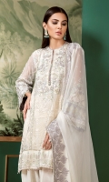 Embroidered Front Panel Embroidered Side Panel Embroidered Front Panel Patch Digital Print Silk Back Embroidered Sleeves Embroidered Sleeves Patch Embroidered Front Patch Embroidered Chiffon Dupatta Silk Trousers
