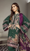 Embroidered Jacquard Lawn Front Embroidered Jacquard Lawn Sleeve Digital Printed Lawn Back Embroidered Sleeves Patch Embroidered Front Patch Dyed Cambric Lawn Trousers Digital Printed Silk Dupatta