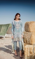 Digital Printed Khaddar Shirt Digital Printed Twill Shawl Dyed Khaddar Trousers Embroidered Neckline Patch Embroidered Front Patch