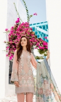 EMBROIDERED SWISS LAWN FRONT PLAIN SWISS LAWN BACK EMBROIDERED SWISS LAWN SLEEVES EMBROIDERED SLEEVES PATCH EMBROIDERED NECKLINE PATCH EMBROIDERED FRONT + BACK PATCH DYED CAMBRIC LAWN TROUSERS DIGITAL PRINTED CHIFFON DUPATTA