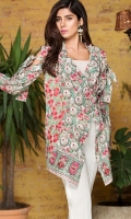 Printed Lawn Shirt: 3 Meter One Embroidered Motif