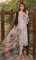 Embroidered Front: 1 M Dyed Back: 1 M Dyed Sleeves: 0.6 M Dyed Pants: 2.5 M Printed Chiffon Dupatta: 2.5 M Embroidered Pants Motifs: 2 Pc Embroidered Sleeves Motifs: 2 Pc Embroidered Front Border: 0.6 M