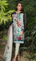 Printed Shirt: 2.9 M Lawn Printed Dupatta: 2.5 M Embroidered Neckline On Fabric: 1 Pc