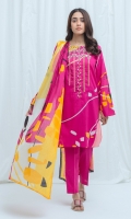 2.9 Mtrs Printed Lawn Shirt With Embroidery 2.5 Mtrs Printed Lawn Dupatta