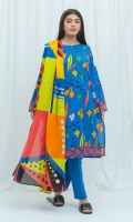 2.9 Mtrs Printed Lawn Shirt 0.7 Mtrs Embroidered Border 0.7 Mtrs Embroidered Sleeve Border 2.5 Mtrs Printed Lawn Dupatta
