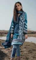 Printed Shirt: 2.9 M Printed Lawn Dupatta: 2.5 M Dyed Pants: 2.5 M Embroidered Neckline Patti: 0.6 M Embroidered Pants Motifs: 2 Pc