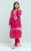 Printed Lawn Shirt With Embroidery: 2.9M Dyed Pant: 2.5 M
