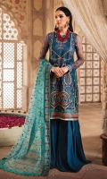 Embroidered Net Front Embroidered Net Back Embroidered Grip Front And Back Border Embroidered Net Sleeves Embroidered Grip Sleeve Patch Raw Silk Pants Embroidered Net Dupatta