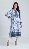 PRINTED LAWN SHIRT: 3.00 M  EMBROIDERY PEARL BORDER: 1.50 M
