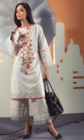 PRINTED EMBROIDERED LAWN SHIRT: 2.50 M