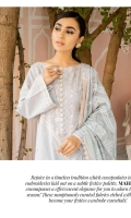 SHIRT LAWN EMBROIDERED SHIRT FRONT, BACK, AND SLEEVES  TROUSERS CAMBRIC DYED TROUSER  DUPATTA EMBROIDERED CHIFFON DUPATTA