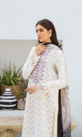 SHIRT LAWN EMBROIDERED SHIRT FRONT, 1 EMBROIDERED NECKLINE  TROUSERS DYED CAMBRIC TROUSER   DUPATTA PRINTED VISCOSE SILK DUPATTA
